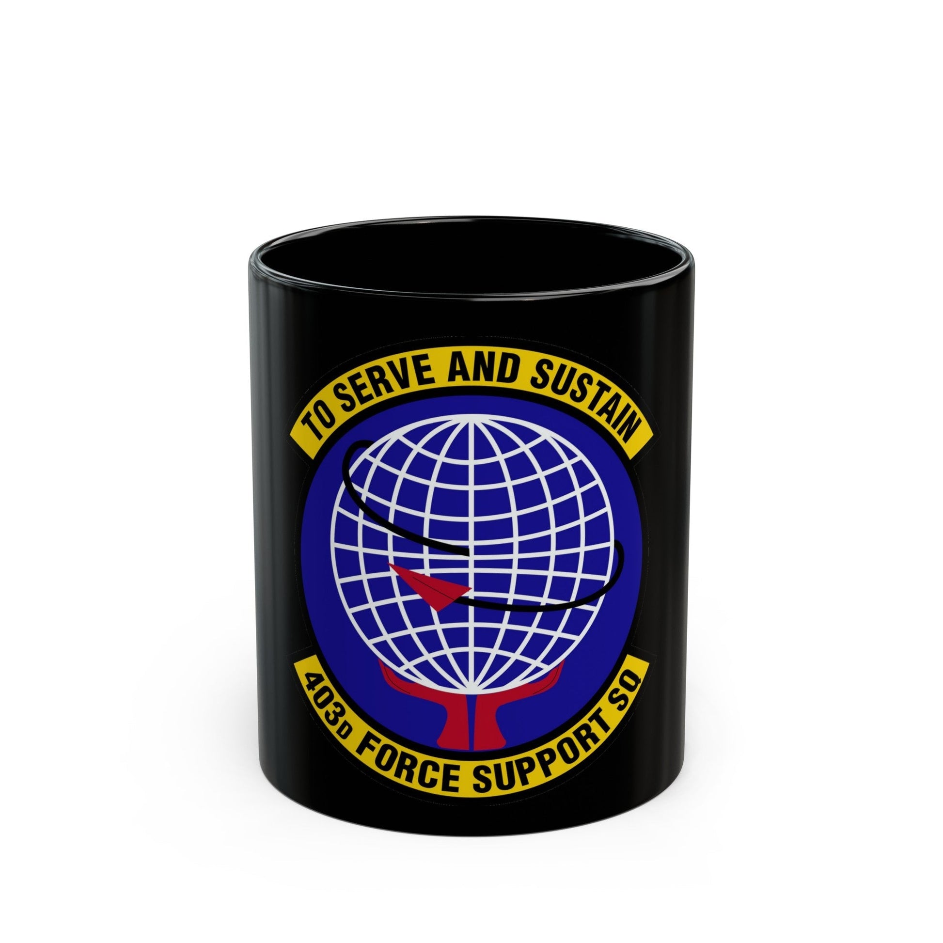 403 Force Support Squadron AFRC (U.S. Air Force) Black Coffee Mug-11oz-The Sticker Space