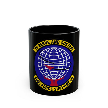 403 Force Support Squadron AFRC (U.S. Air Force) Black Coffee Mug-11oz-The Sticker Space