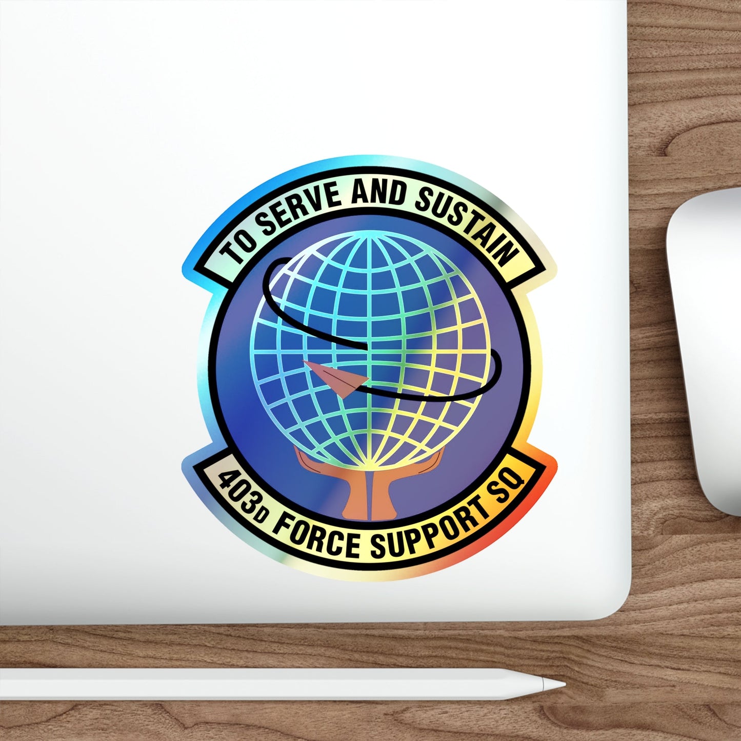 403 Force Support Squadron AFRC (U.S. Air Force) Holographic STICKER Die-Cut Vinyl Decal-The Sticker Space