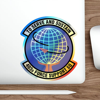 403 Force Support Squadron AFRC (U.S. Air Force) Holographic STICKER Die-Cut Vinyl Decal-The Sticker Space