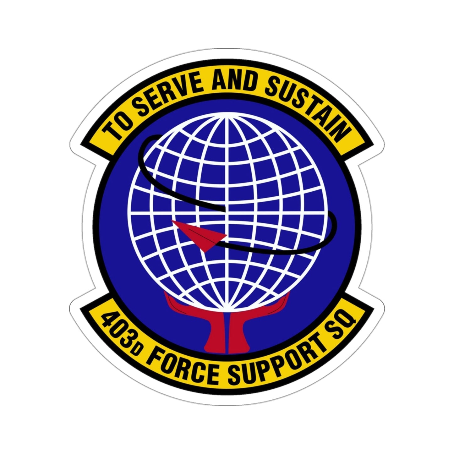 403 Force Support Squadron AFRC (U.S. Air Force) STICKER Vinyl Die-Cut Decal-3 Inch-The Sticker Space