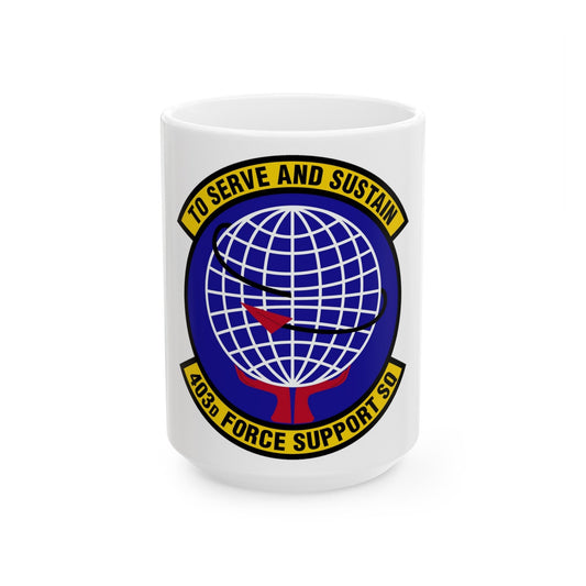 403 Force Support Squadron AFRC (U.S. Air Force) White Coffee Mug-15oz-The Sticker Space