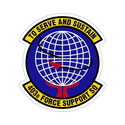 403 Force Support Squadron AFRC (U.S. Air Force) STICKER Vinyl Die-Cut Decal 4 Inch - The Sticker Space