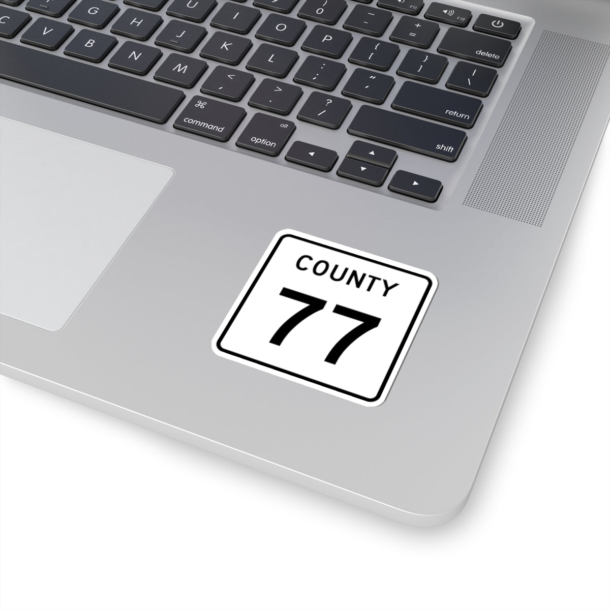County 77 square (Minnesota) (Road Sign) STICKER Vinyl Kiss-Cut Decal