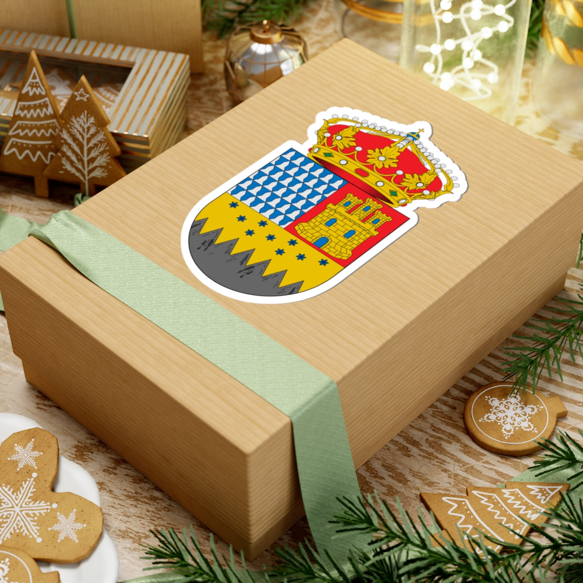 Escudo de Descargamaría (Spain) (Coat of Arms) STICKER Vinyl Kiss-Cut Decal