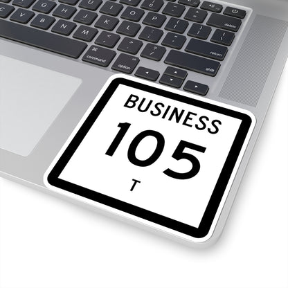 Texas Business 105-T (Texas) (Road Sign) STICKER Vinyl Kiss-Cut Decal