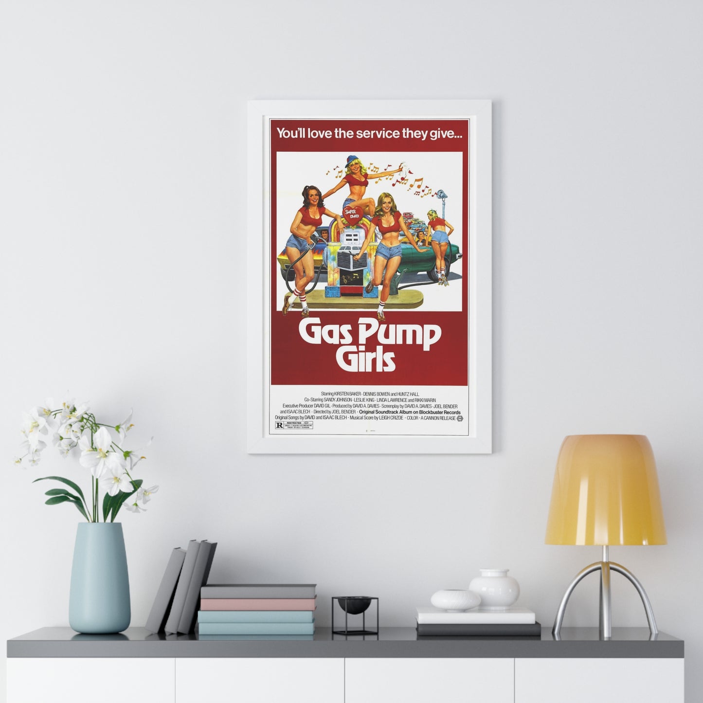 GAS PUMP GIRLS 1979 - Framed Movie Poster-The Sticker Space