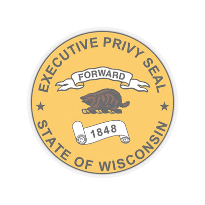 Privy Seal of Wisconsin - STICKER Vinyl Kiss-Cut Decal