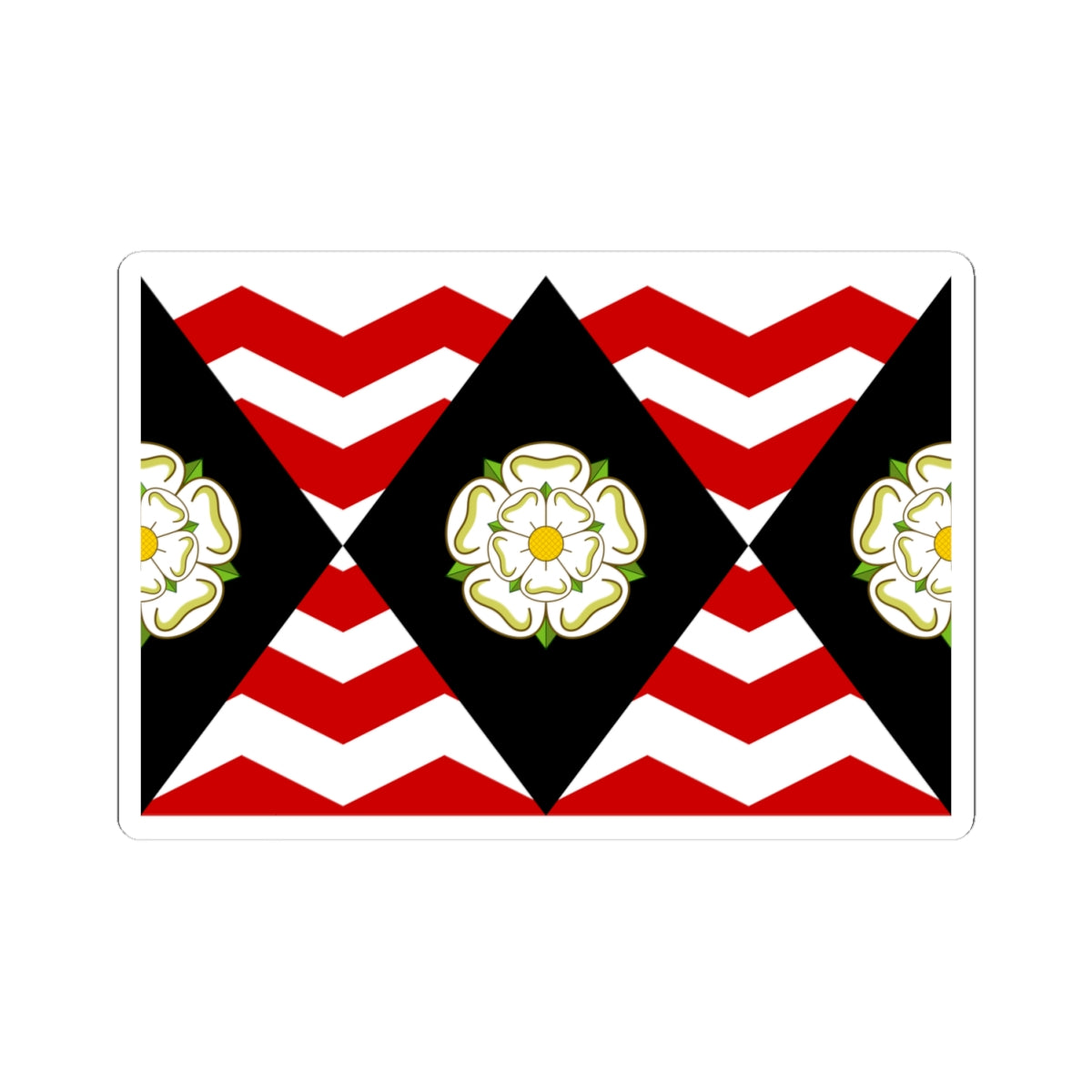 FlagOfSouthYorkshire (England) STICKER Vinyl Kiss-Cut Decal
