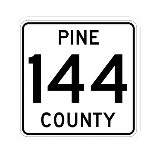 Pine County Route 144 MN (Minnesota) (Road Sign) STICKER Vinyl Kiss-Cut Decal