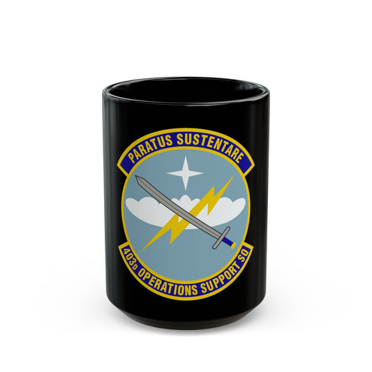 403d Operations Support Squadron (U.S. Air Force) Black Coffee Mug-15oz-The Sticker Space