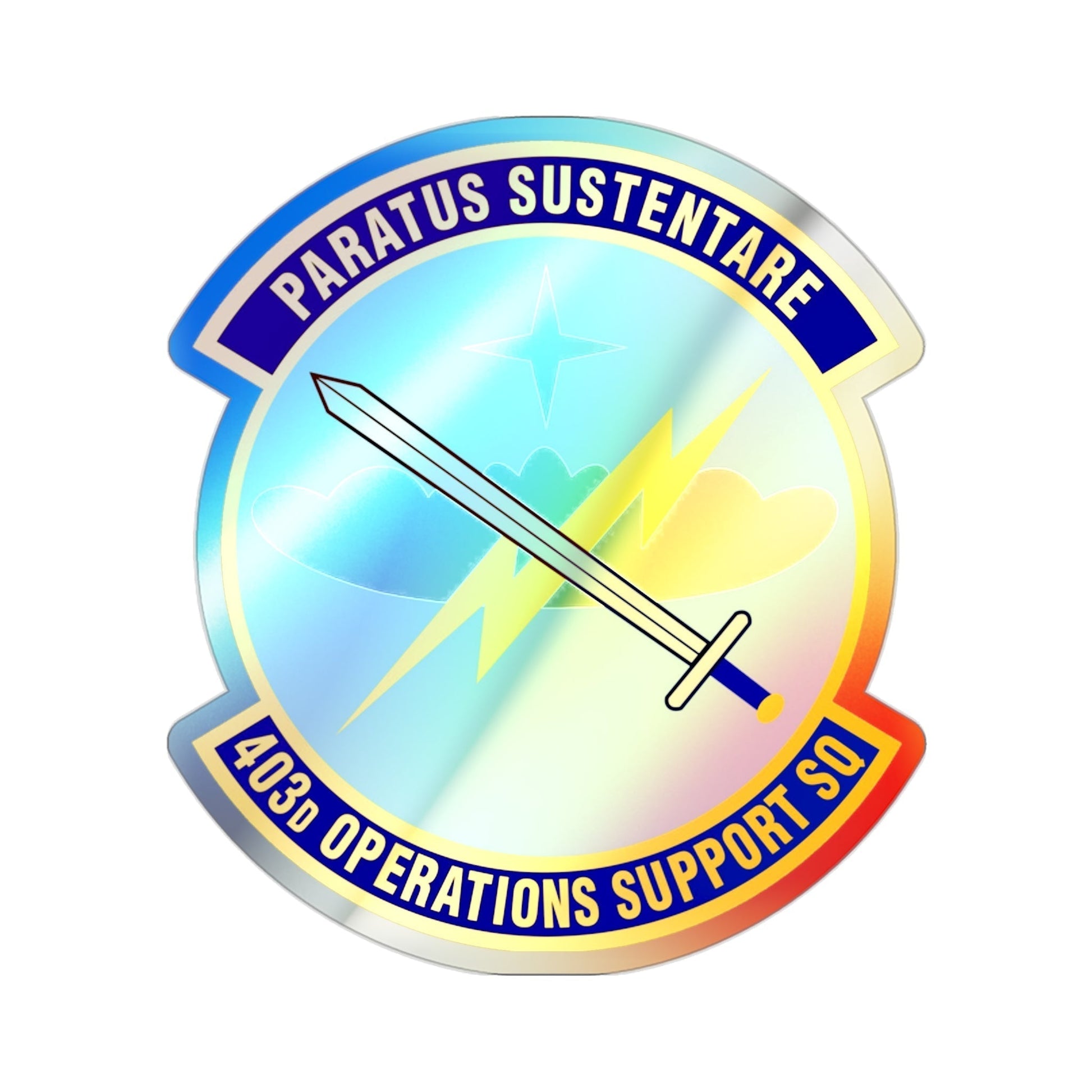 403d Operations Support Squadron (U.S. Air Force) Holographic STICKER Die-Cut Vinyl Decal-2 Inch-The Sticker Space