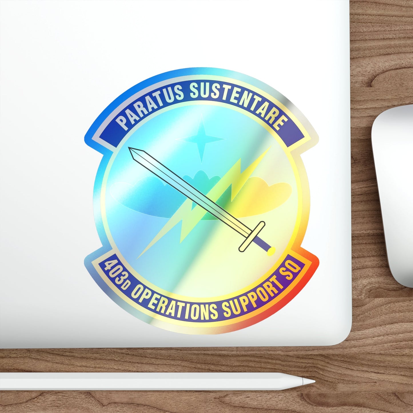 403d Operations Support Squadron (U.S. Air Force) Holographic STICKER Die-Cut Vinyl Decal-The Sticker Space