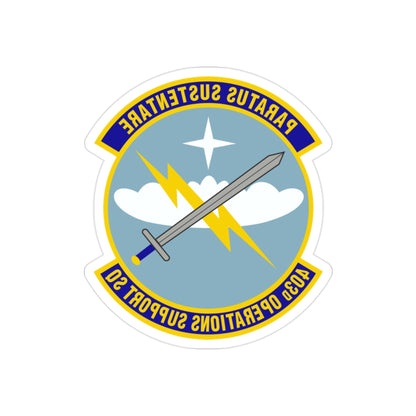 403d Operations Support Squadron (U.S. Air Force) REVERSE PRINT Transparent STICKER-2" × 2"-The Sticker Space