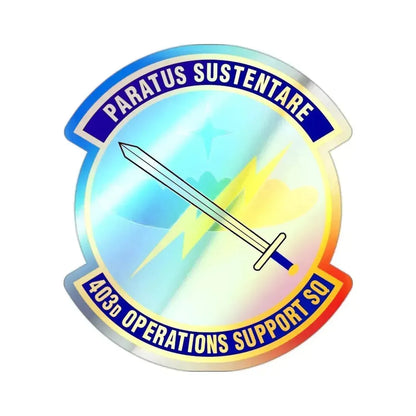403d Operations Support Squadron (U.S. Air Force) Holographic STICKER Die-Cut Vinyl Decal 2 Inch Holographic - The Sticker Space