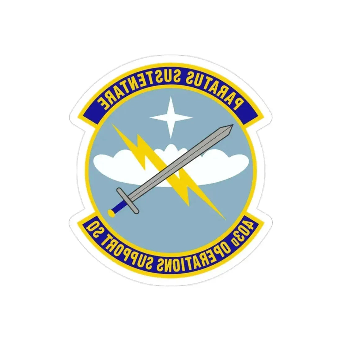 403d Operations Support Squadron (U.S. Air Force) REVERSE PRINT Transparent Die-Cut STICKER - The Sticker Space