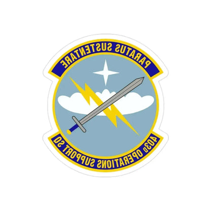 403d Operations Support Squadron (U.S. Air Force) REVERSE PRINT Transparent Die-Cut STICKER - The Sticker Space