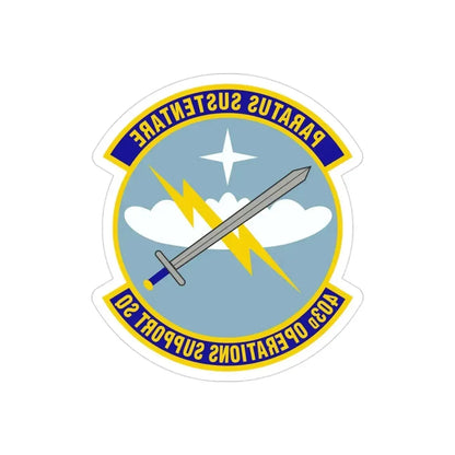 403d Operations Support Squadron (U.S. Air Force) REVERSE PRINT Transparent Die-Cut STICKER - The Sticker Space