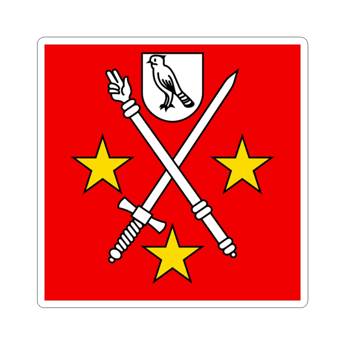 CHE Pleigne Flag (Switzerland) STICKER Vinyl Kiss-Cut Decal