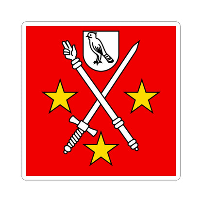 CHE Pleigne Flag (Switzerland) STICKER Vinyl Kiss-Cut Decal