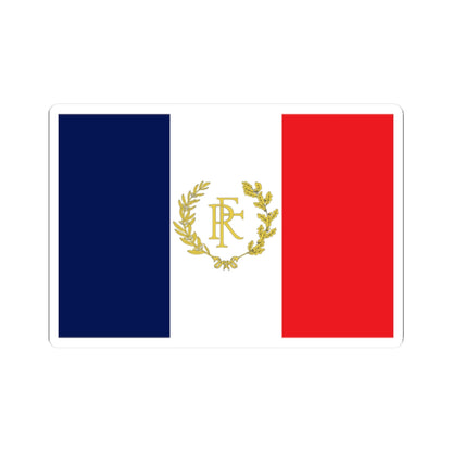 Flag of France with RF (France) STICKER Vinyl Kiss-Cut Decal