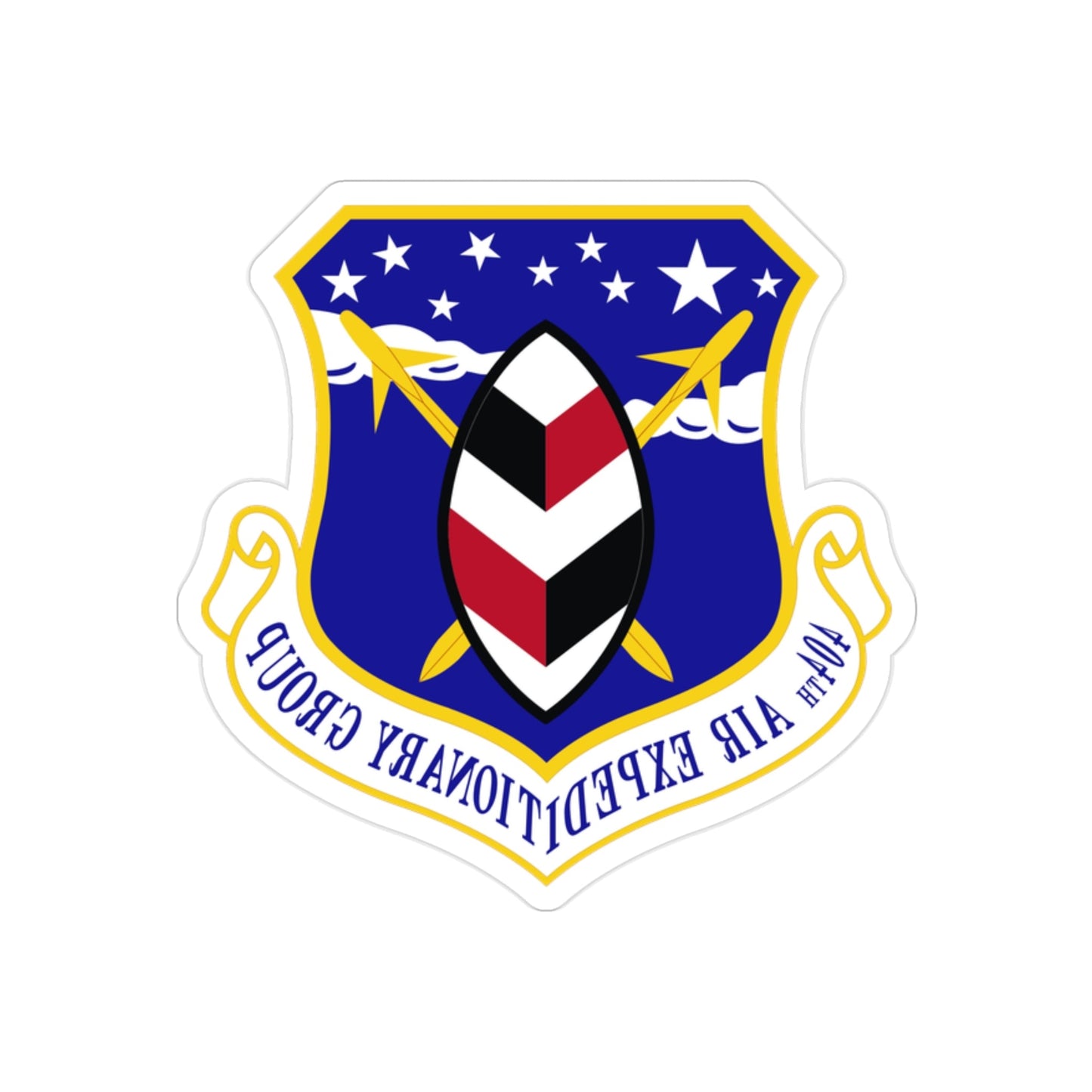 404th Air Expeditionary Group (U.S. Air Force) REVERSE PRINT Transparent STICKER-2" × 2"-The Sticker Space