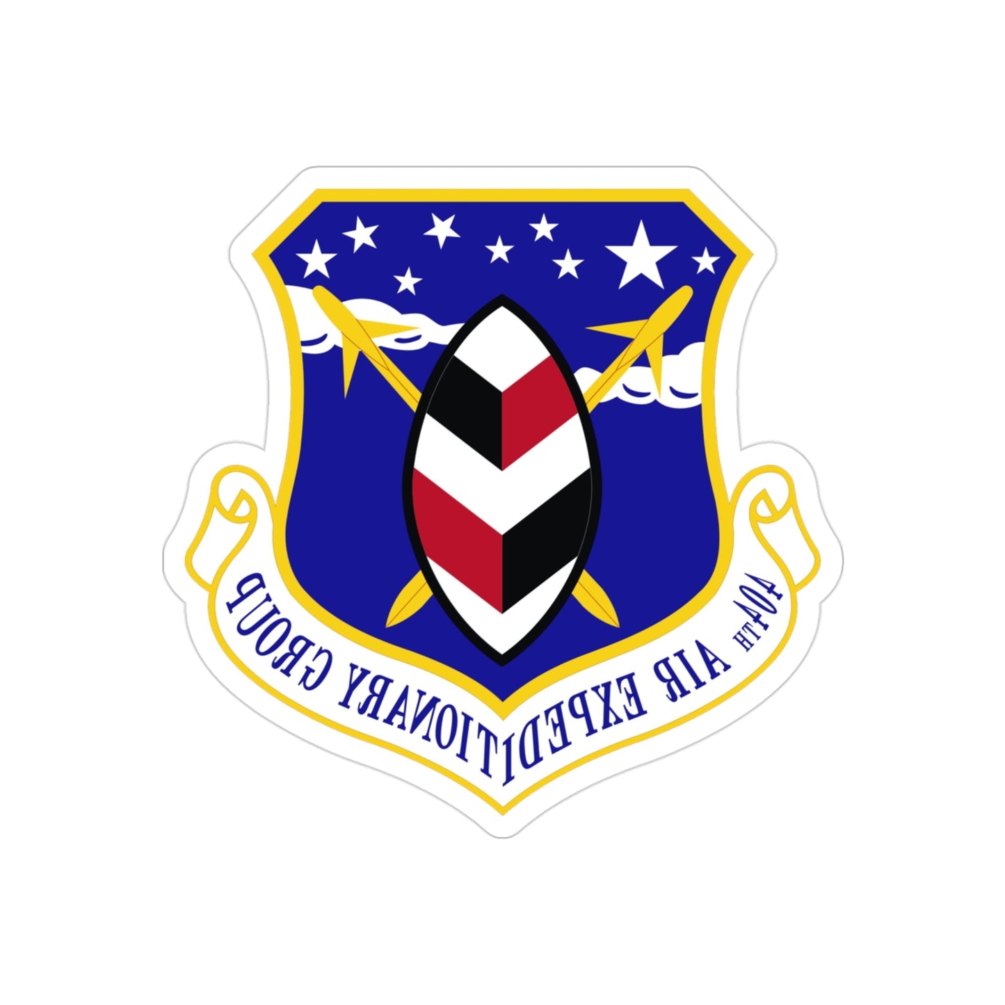 404th Air Expeditionary Group (U.S. Air Force) REVERSE PRINT Transparent STICKER-3" × 3"-The Sticker Space