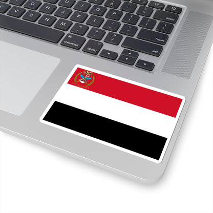 Flag of the Yemen Armed Forces (Yemen) STICKER Vinyl Kiss-Cut Decal