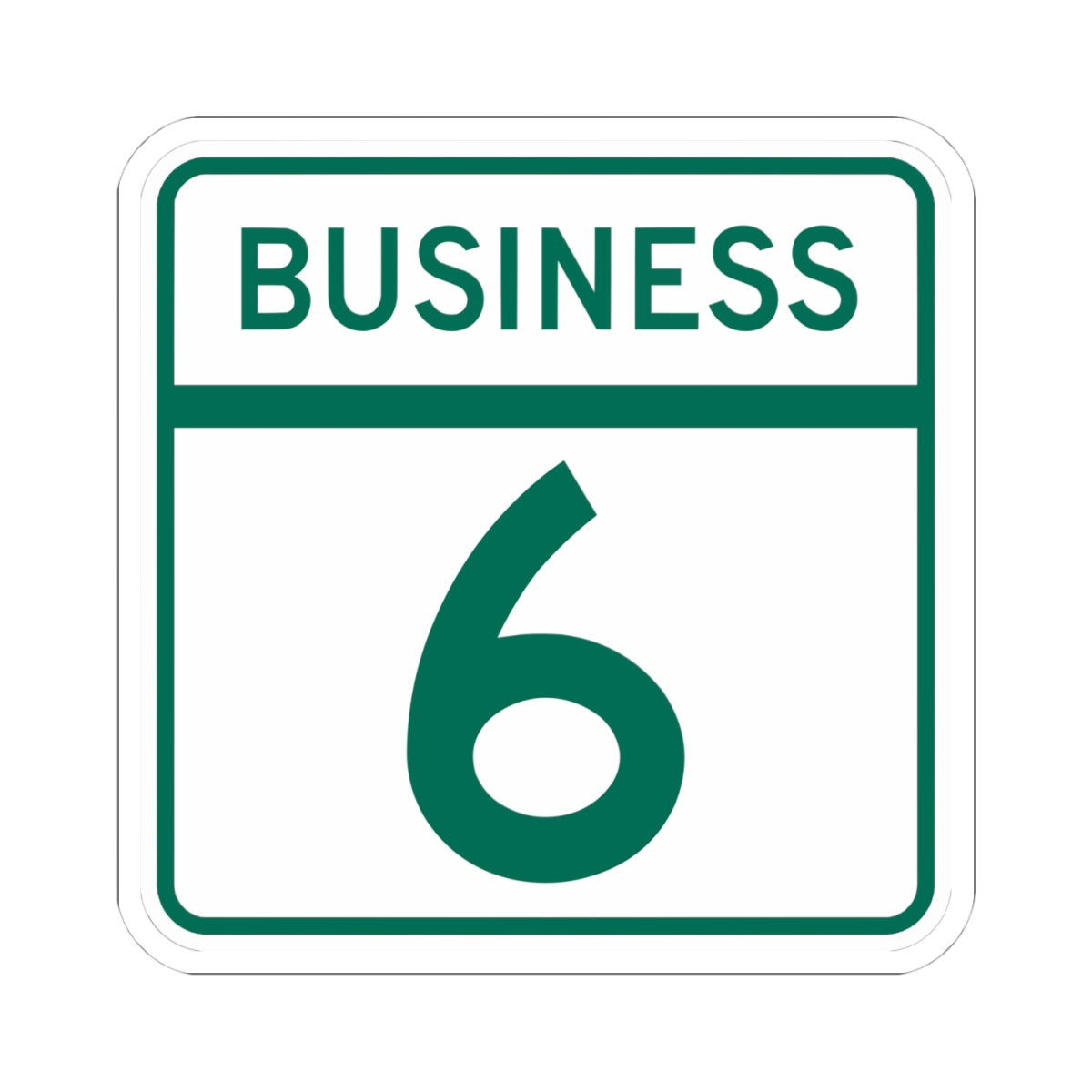MD Route 6 Business (Maryland) (Road Sign) STICKER Vinyl Kiss-Cut Decal