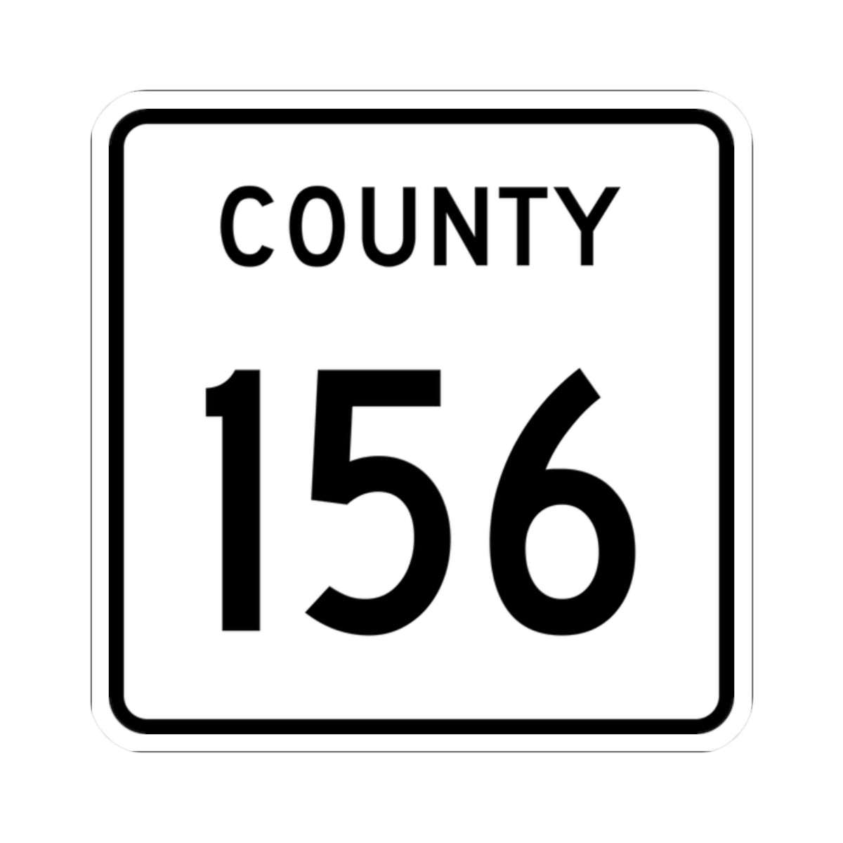 County 156 square (Minnesota) (Road Sign) STICKER Vinyl Kiss-Cut Decal