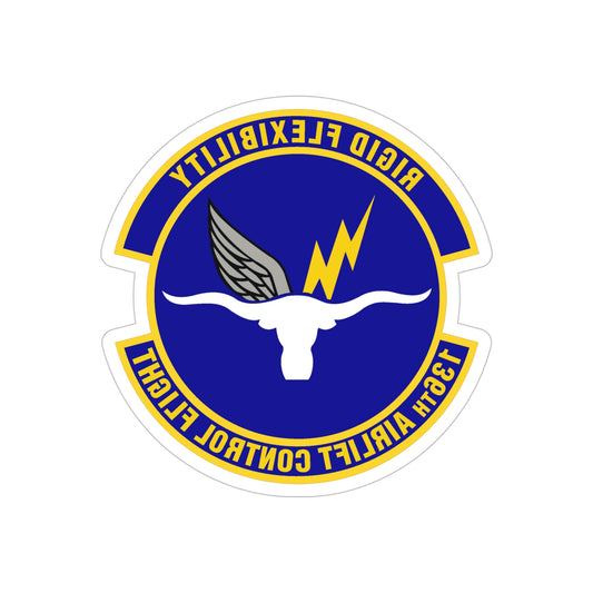 136th Airlift Control Flight (U.S. Air Force) REVERSE PRINT Transparent STICKER
