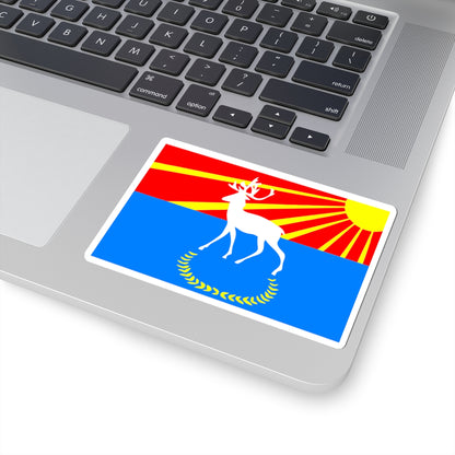 Flag Kuivozi Leningrad oblast (Russia) STICKER Vinyl Kiss-Cut Decal