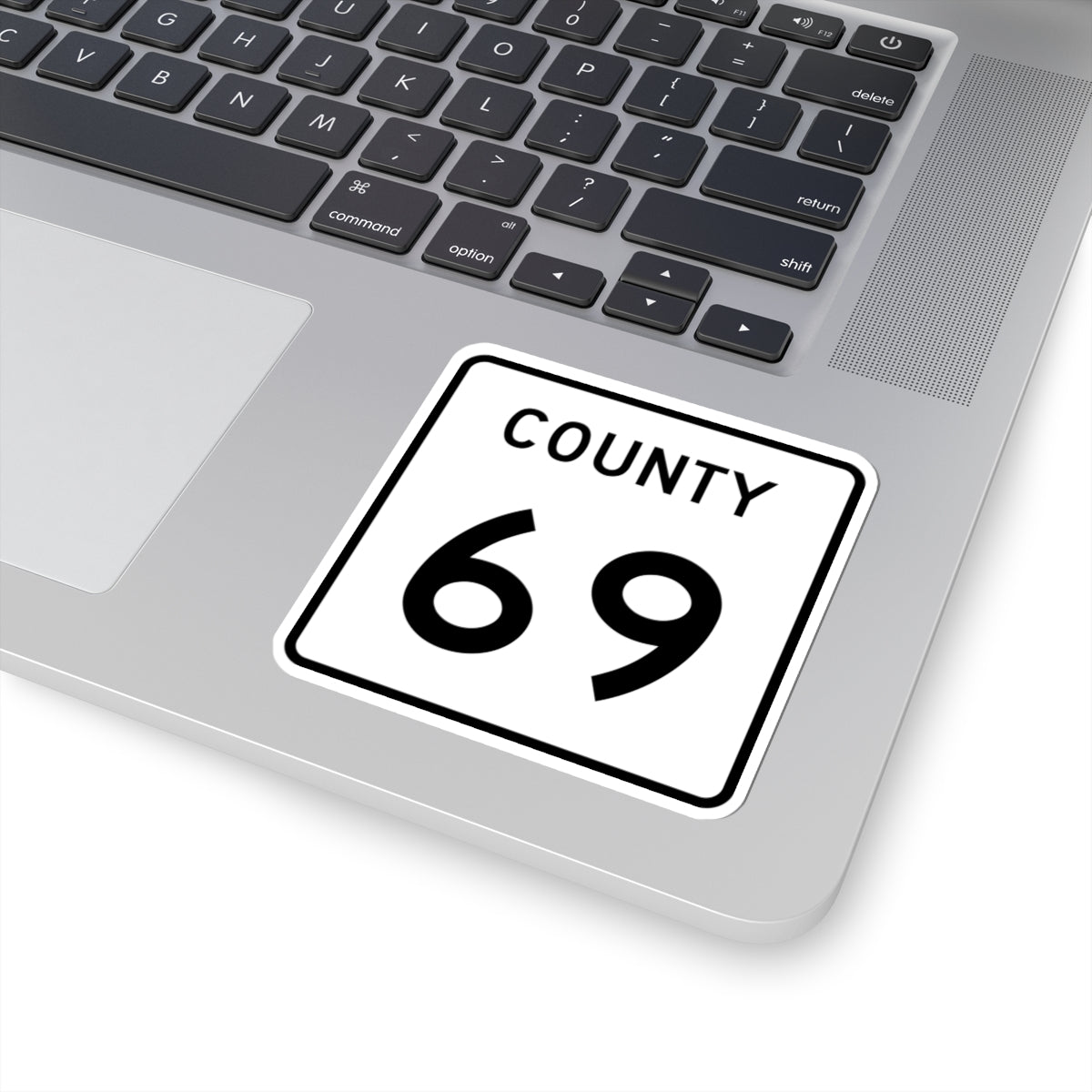 County 69 square (Minnesota) (Road Sign) STICKER Vinyl Kiss-Cut Decal