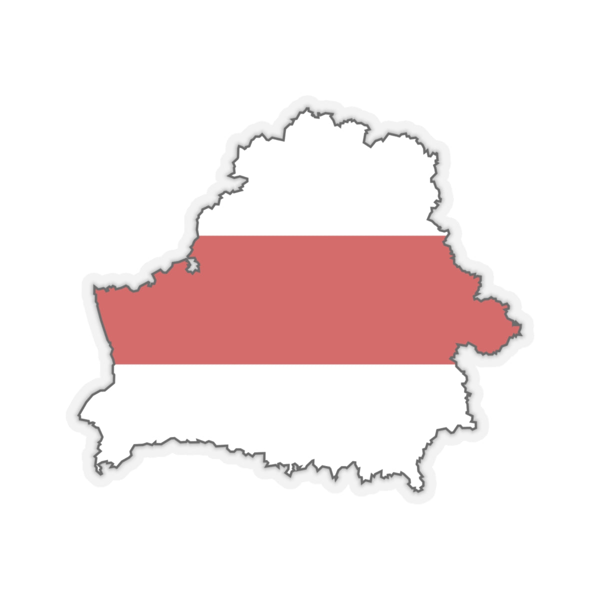 Silhouette of Belarus (Belarus) STICKER Vinyl Kiss-Cut Decal