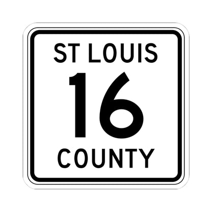St Louis County Route 16 MN (Minnesota) (Road Sign) STICKER Vinyl Kiss-Cut Decal