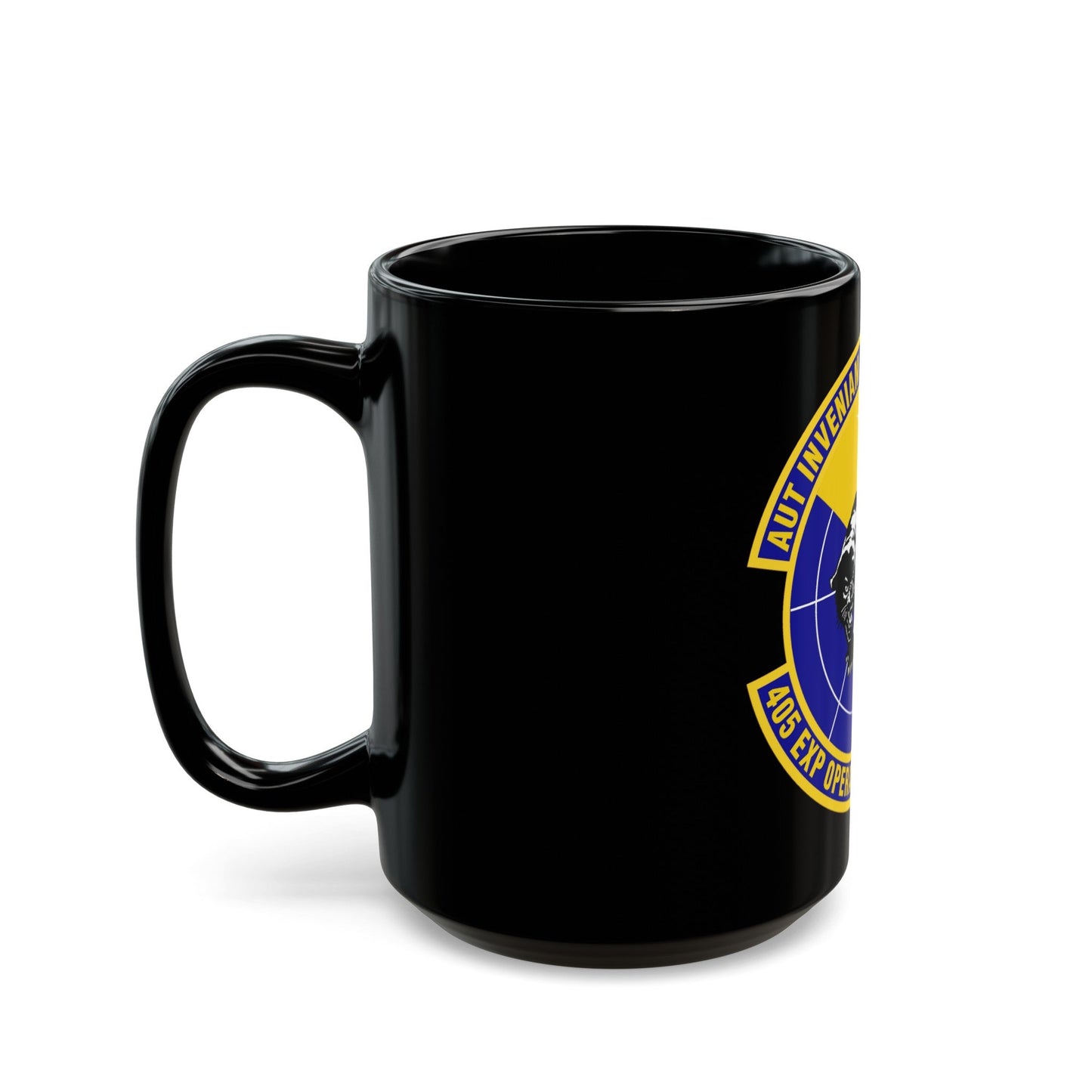 405th Expeditionary Operations Support Squadron (U.S. Air Force) Black Coffee Mug-The Sticker Space