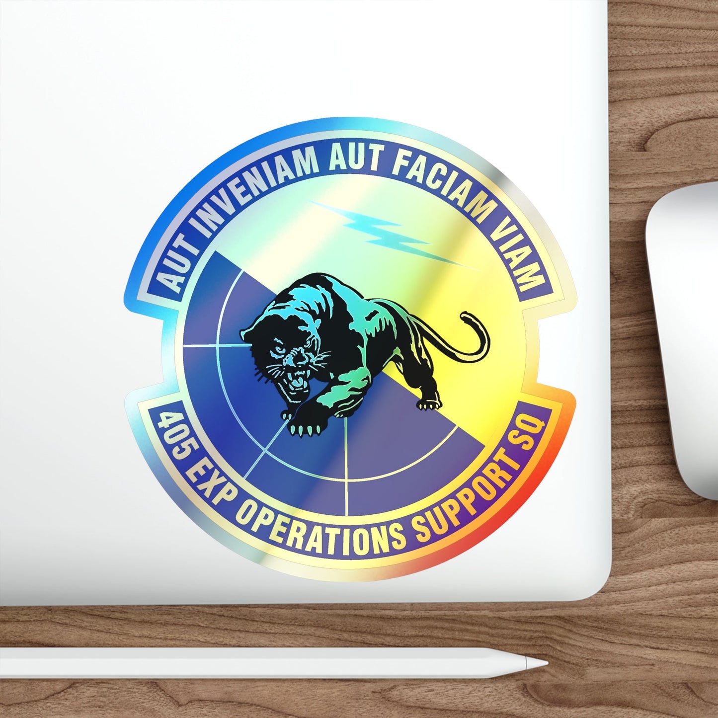 405th Expeditionary Operations Support Squadron (U.S. Air Force) Holographic STICKER Die-Cut Vinyl Decal-The Sticker Space