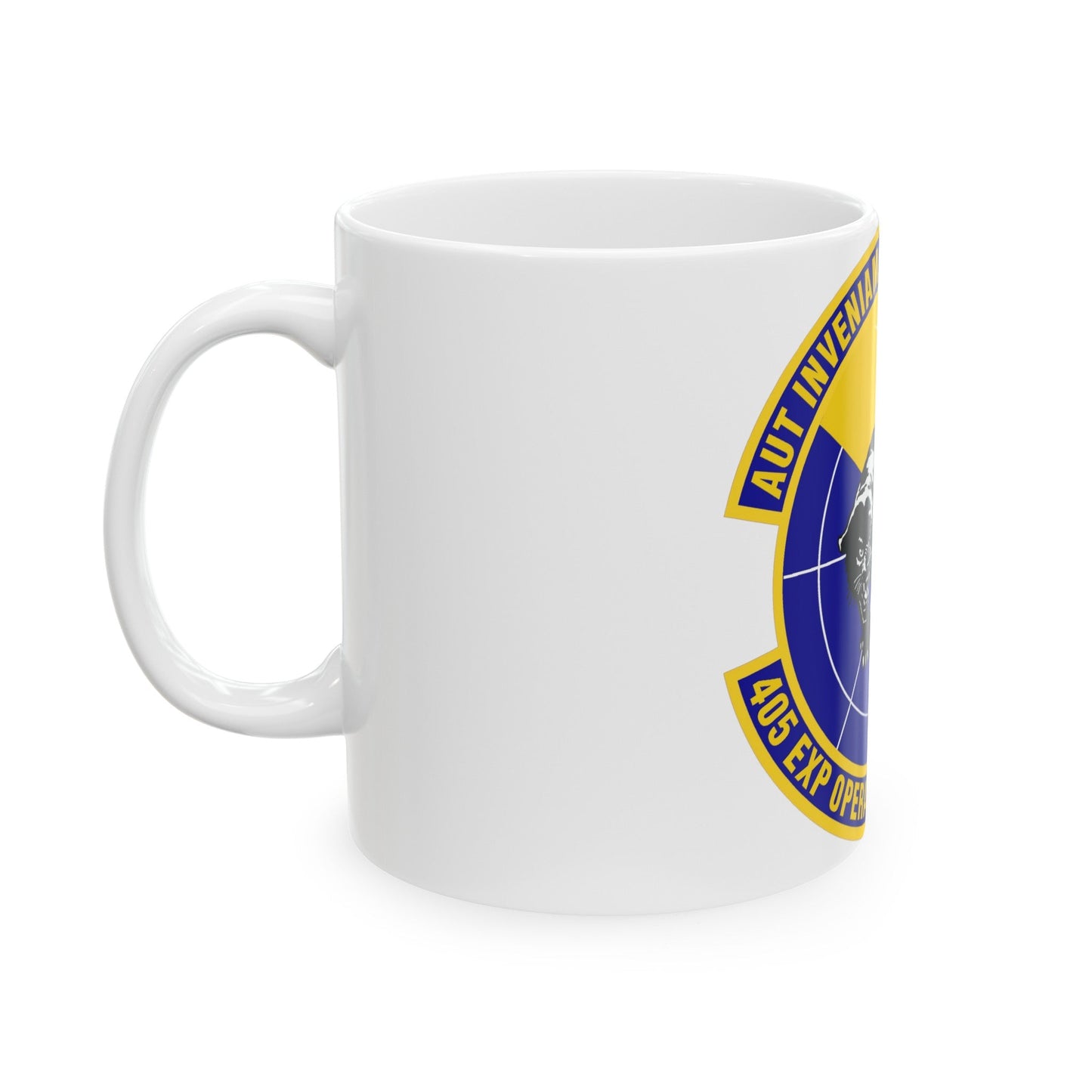 405th Expeditionary Operations Support Squadron (U.S. Air Force) White Coffee Mug-The Sticker Space