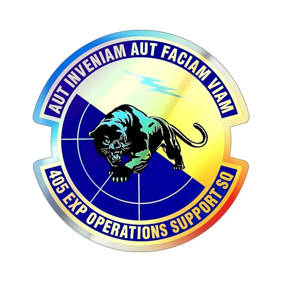 405th Expeditionary Operations Support Squadron (U.S. Air Force) Holographic STICKER Die-Cut Vinyl Decal 5 Inch Holographic - The Sticker Space