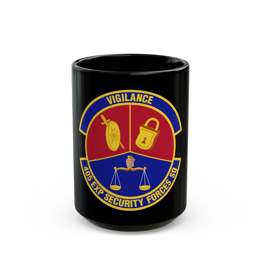 405th Expeditionary Security Forces Squadron (U.S. Air Force) Black Coffee Mug-15oz-The Sticker Space