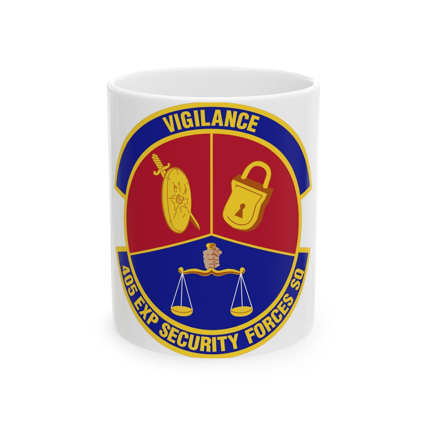 405th Expeditionary Security Forces Squadron (U.S. Air Force) White Coffee Mug-11oz-The Sticker Space