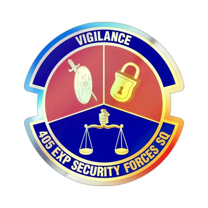 405th Expeditionary Security Forces Squadron (U.S. Air Force) Holographic STICKER Die-Cut Vinyl Decal 2 Inch - The Sticker Space