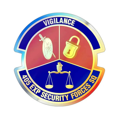 405th Expeditionary Security Forces Squadron (U.S. Air Force) Holographic STICKER Die-Cut Vinyl Decal - The Sticker Space