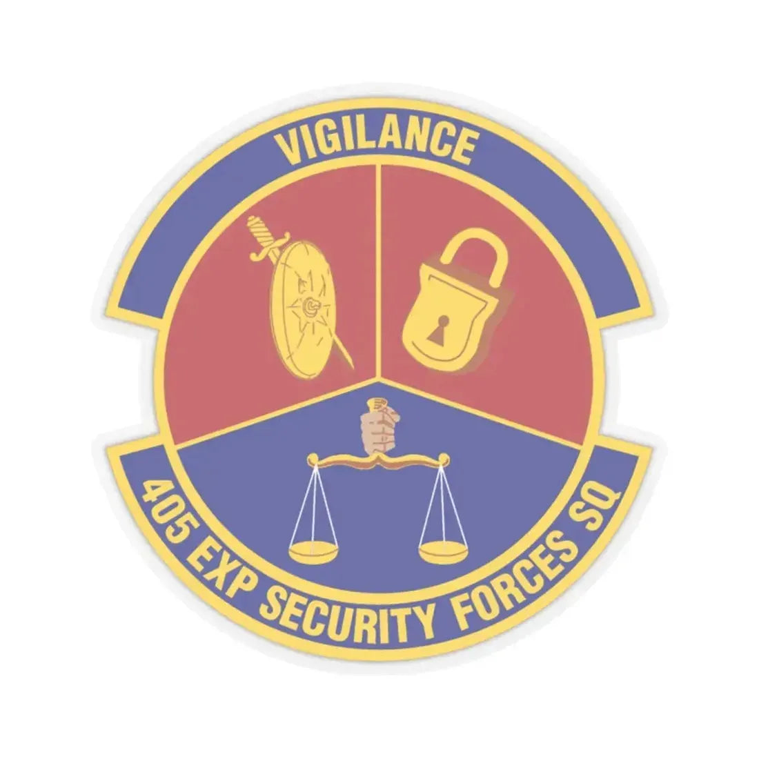 405th Expeditionary Security Forces Squadron (U.S. Air Force) STICKER Vinyl Kiss-Cut Decal 2 Inch Transparent - The Sticker Space