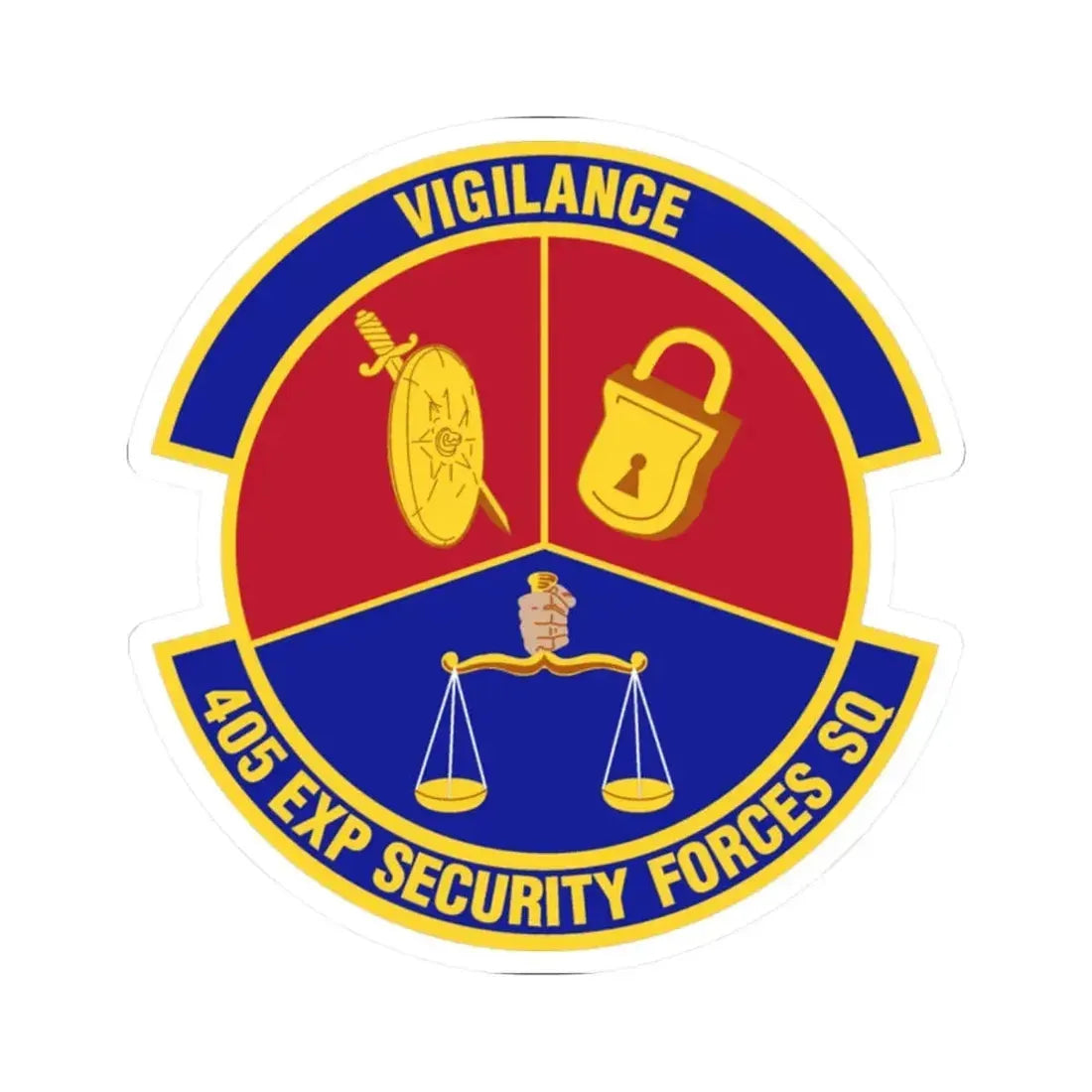 405th Expeditionary Security Forces Squadron (U.S. Air Force) STICKER Vinyl Kiss-Cut Decal 2 Inch White - The Sticker Space