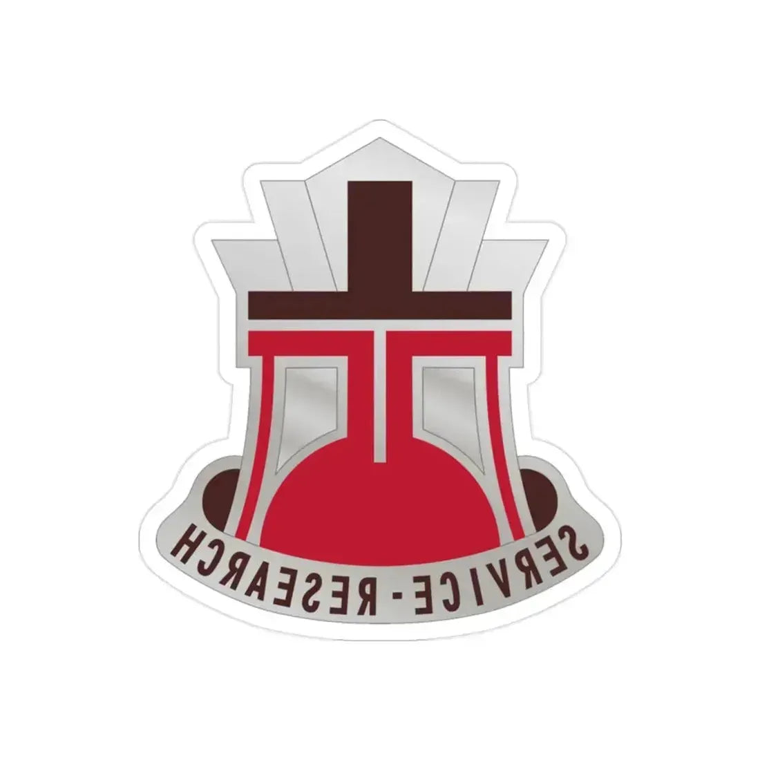 406 Medical Laboratory (U.S. Army) REVERSE PRINT Transparent Die-Cut STICKER 2 Inch Die-Cut Transparent - The Sticker Space
