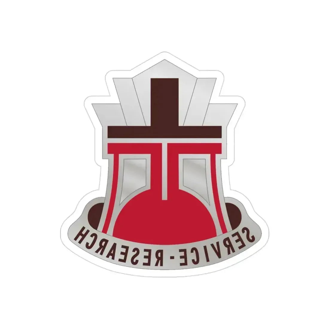 406 Medical Laboratory (U.S. Army) REVERSE PRINT Transparent Die-Cut STICKER 3 Inch Die-Cut Transparent - The Sticker Space