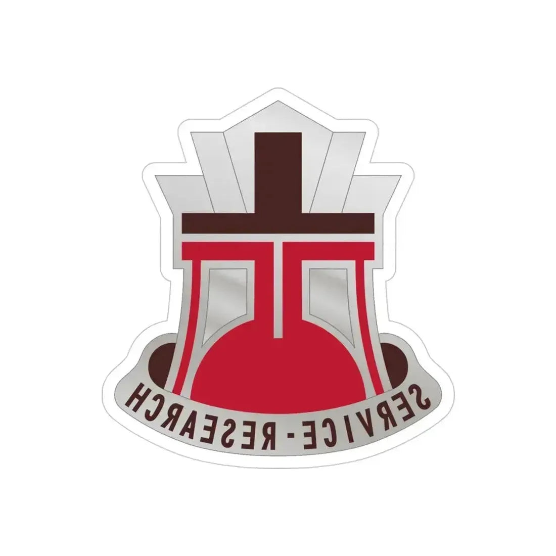 406 Medical Laboratory (U.S. Army) REVERSE PRINT Transparent Die-Cut STICKER 4 Inch Die-Cut Transparent - The Sticker Space