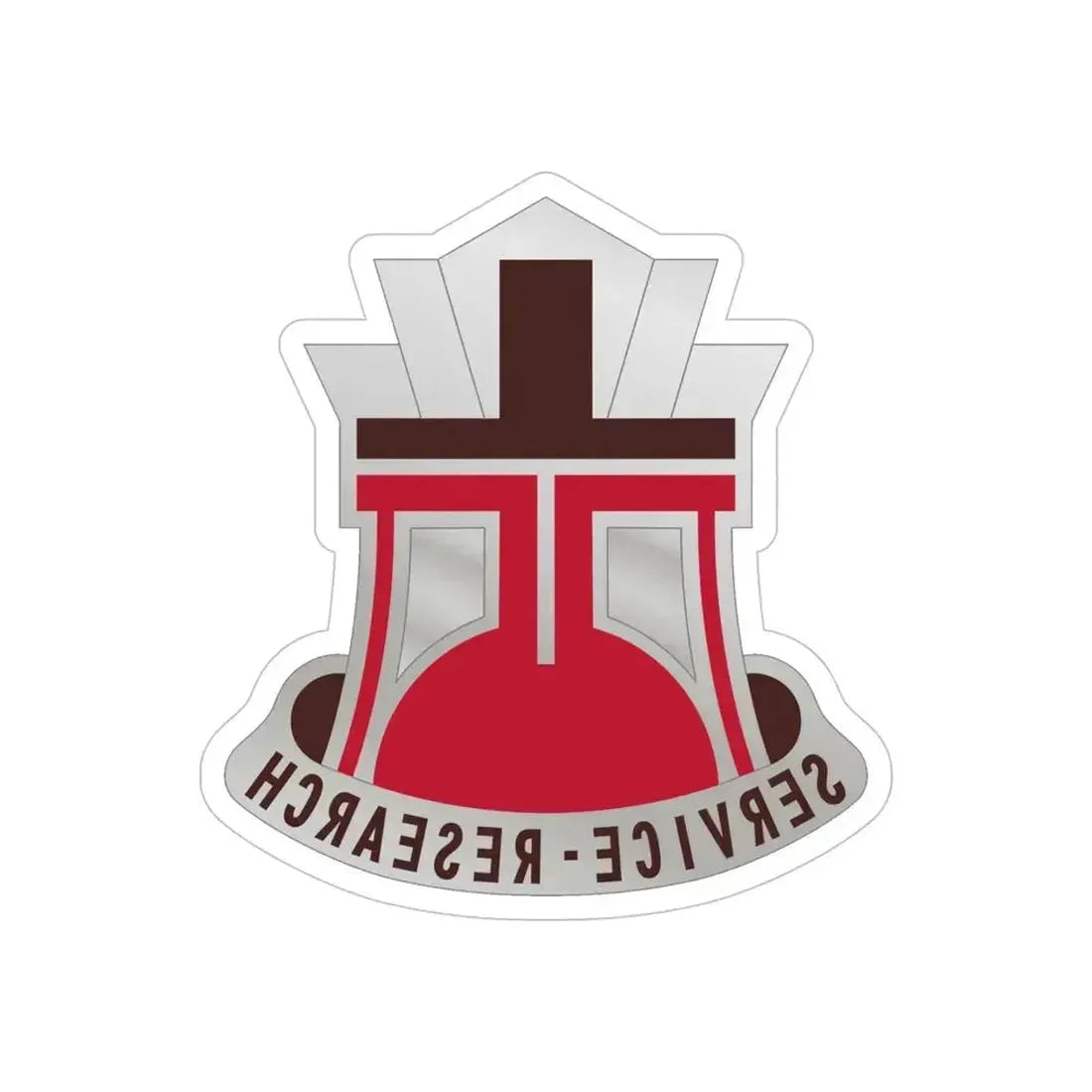 406 Medical Laboratory (U.S. Army) REVERSE PRINT Transparent Die-Cut STICKER 5 Inch Die-Cut Transparent - The Sticker Space