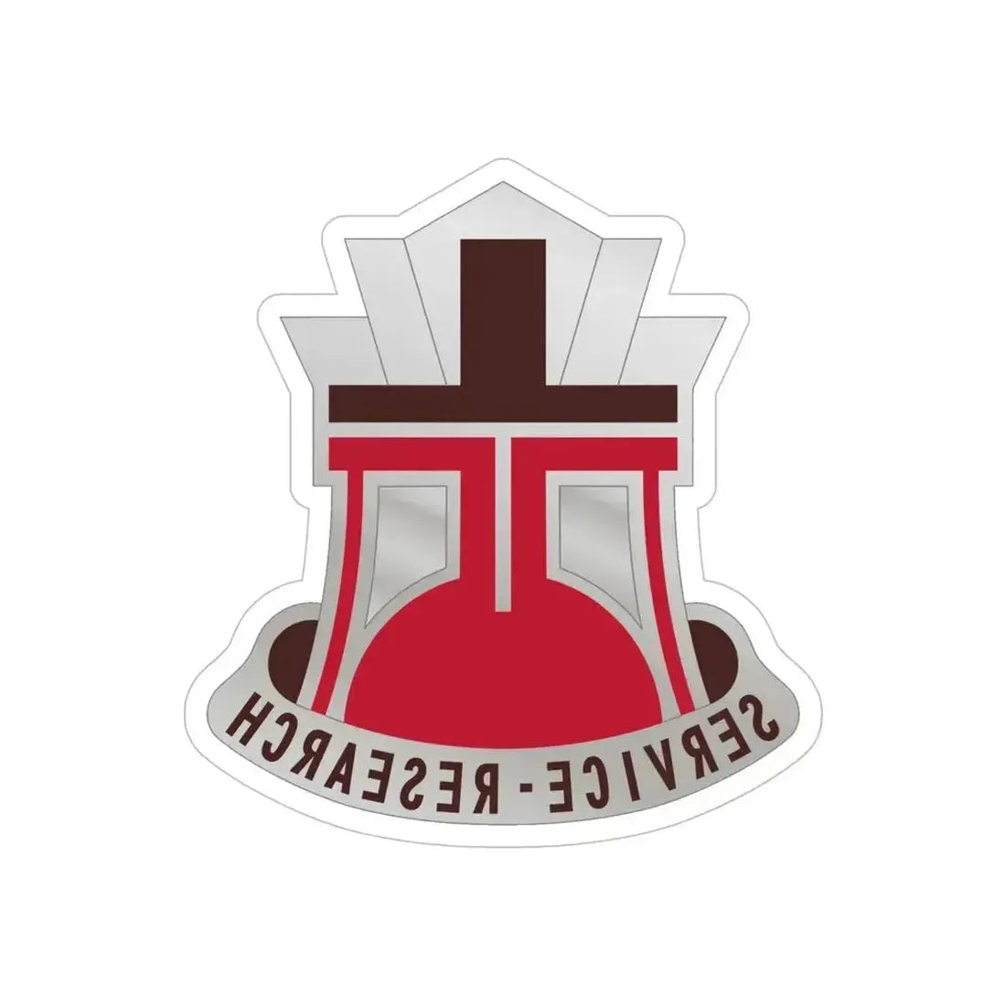 406 Medical Laboratory (U.S. Army) REVERSE PRINT Transparent Die-Cut STICKER 6 Inch Die-Cut Transparent - The Sticker Space